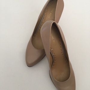 Nine West Taupe/Tan Platform Heels